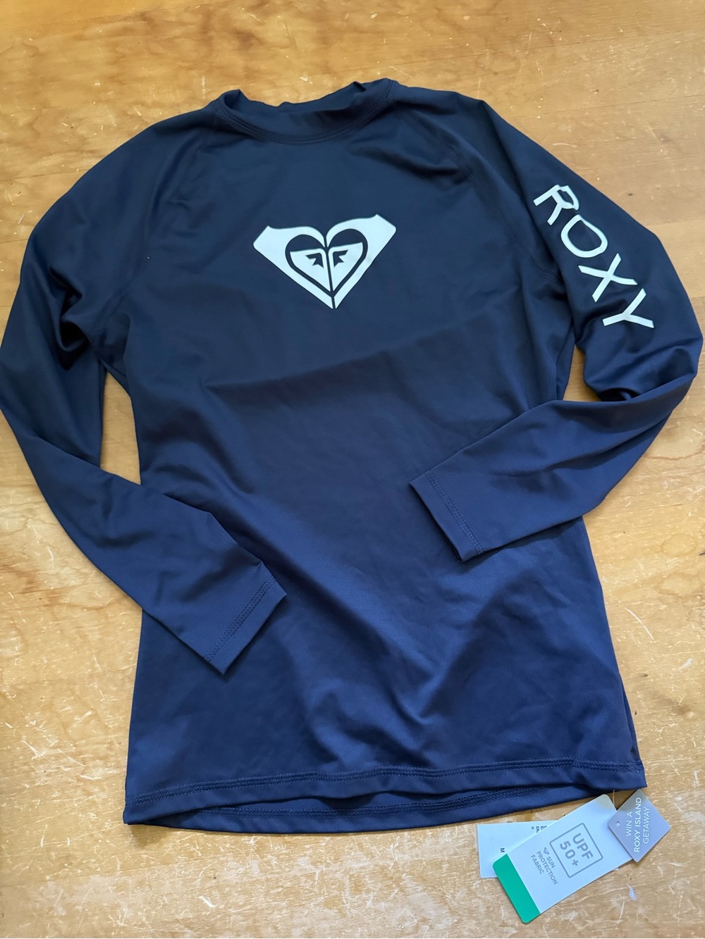 Roxy Whole Hearted Long Sleeve Rashguard UPF 50+ Navy Women’s M